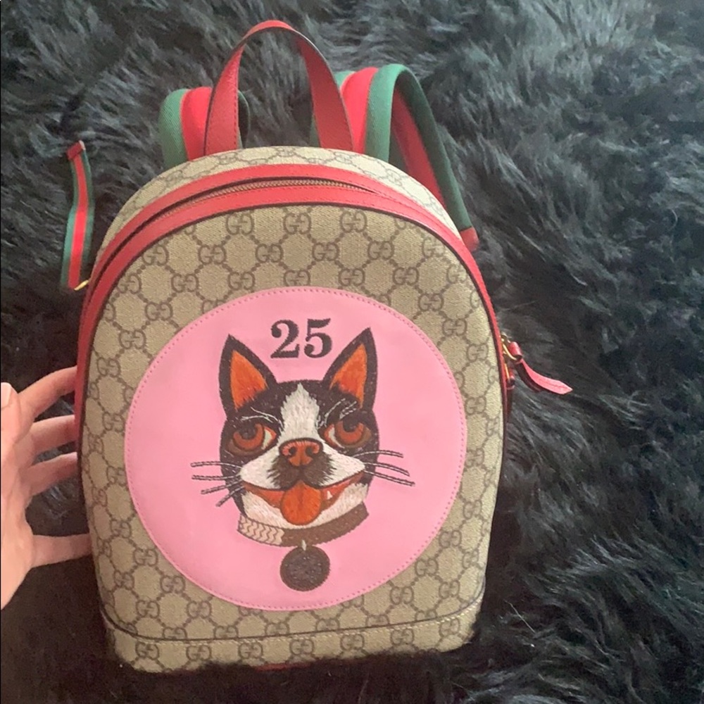 GUCCI Bosco GG Supreme Canvas Backpack